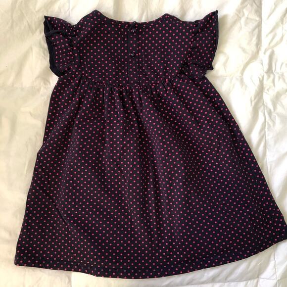 Adorable Essentials Dress Blue Pink Polka Dots Size 4T - Picture 3 of 5